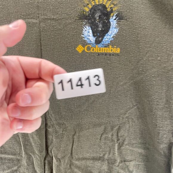 Columbia PHG Shirt Adult XLT Green Short Sleeve Lab Hunting Outdoors Mens Logo - Picture 10 of 10